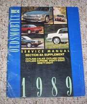 1989 Oldsmobile Ninety Eight Section 8A Service Manual Supplement