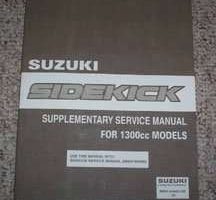 1989 Suzuki Sidekick 1300cc Service Manual Supplement
