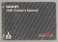 1989 Mitsubishi Sigma Owner's Manual