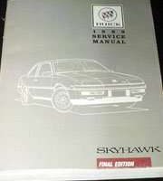 1989 Buick Skyhawk Service Manual