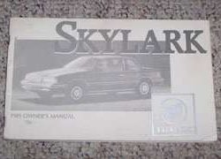 1989 Buick Skylark Owner's Manual