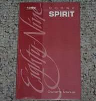 1989 Dodge Spirit Owner's Manual