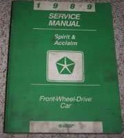 1989 Dodge Spirit Service Manual