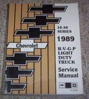 1989 Chevrolet P-Series Motorhome Chassis Service Manual
