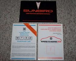 1989 Pontiac Sunbird Owner's Manual Set