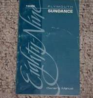 1989 Plymouth Sundance Owner's Manual