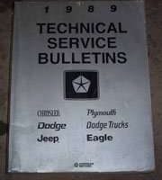 1989 Jeep Comanche Technical Service Bulletin Manual