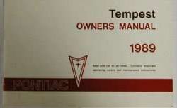 1989 Pontiac Tempest Owner's Manual