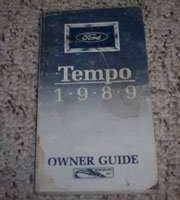 1989 Ford Tempo Owner's Manual