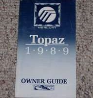 1989 Mercury Topaz Owner's Manual