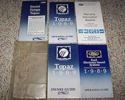 1989 Mercury Topaz Owner's Manual Set