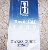 1989 Lincoln Town Car Owner's Manual