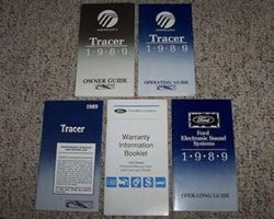 1989 Mercury Tracer Owner's Manual Set