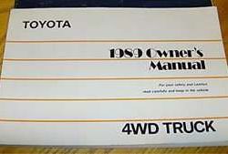 1989 Toyota 4WD Truck Owner's Manual