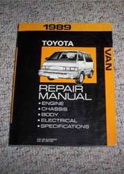 1989 Toyota Van Shop Service Repair Manual