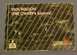 1989 Mitsubishi Van & Wagon Owner's Manual