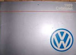 1989 Volkswagen Cabriolet Owner's Manual