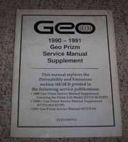 1991 Geo Prizm Driveability & Emissions Service Manual Supplement