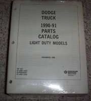 1990 Dodge Ram Wagon Mopar Parts Catalog Binder