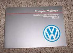 1991 Volkswagen Vanagon Camper & Multivan Owner's Manual Supplement