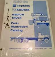 1992 GMC Topkick Parts & Illustration Catalog Manual