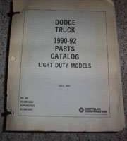 1992 Dodge Ram Van Mopar Parts Catalog Binder