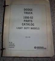 1990 Dodge Ram Wagon Mopar Parts Catalog Binder