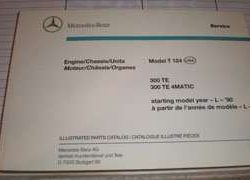 1991 Mercedes Benz 300TE & 300TE 4Matic 124 Chassis Parts Catalog