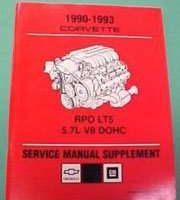 1990 Chevrolet Corvette 5.7L V8 DOHC Engine Service Manual Supplement