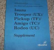1990 Isuzu Amigo RWAL Service Manual Supplement