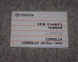 1990 Toyota Corolla & Corolla All-Trac/4WD Owner's Manual