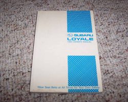 1990 Subaru Loyale Owner's Manual