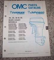 1990 Johnson Evinrude 20, 25, 30 & 35 HP Models Parts Catalog