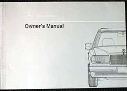1990 Mercedes Benz 300E & 300CE Owner's Manual