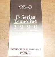 1990 Ford F-350 7.3L Diesel Owner's Manual Supplement