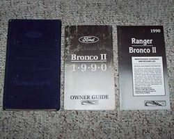 1990 Ford Bronco II Owner's Manual Set