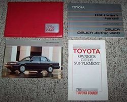 1990 Toyota Celica & Celica All-Trac/4WD Owner's Manual Set
