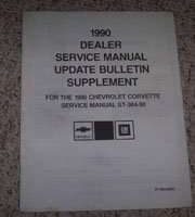 1990 Chevrolet Corvette Dealer Service Manual Update Bulletin Supplement