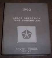 1990 Plymouth Acclaim Labor Time Guide Binder