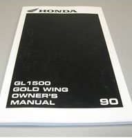 1990 Honda GL1500 Goldwing Motorcycle Owner's Manual