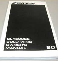 1990 Honda GL1500SE Goldwing Motorcycle Owner's Manual
