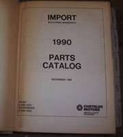 1990 Plymouth Colt Vista Import Mopar Parts Catalog Binder