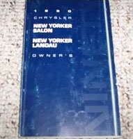 1990 Chrysler New Yorker Salon & Landau Owner's Manual