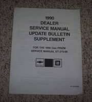 1990 Geo Prizm Dealer Service Manual Update Bulletin Supplement