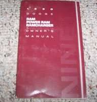 1990 Dodge Ram Truck, Ramcharger Owner's Manual