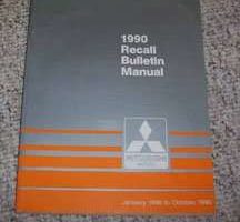 1990 Mitsubishi Mirage Recall Bulletin Manual