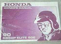 1990 Honda SB50P Elite 50E Scooter Owner's Manual