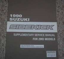 1990 Suzuki Sidekick 2WD Service Manual Supplement
