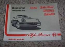 1990 Alfa Romeo Spider Veloce, Graduate, & Spider Owner's Manual