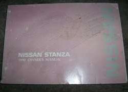 1990 Nissan Stanza Owner's Manual